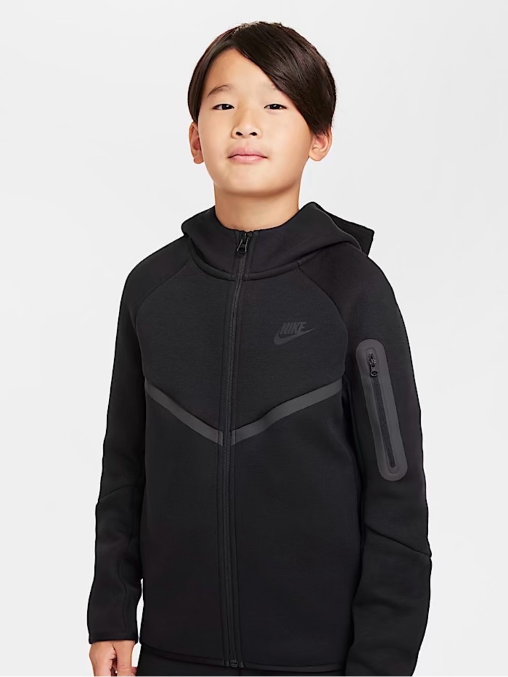 Nike Tech Fleece Hoodie Youth Small Black Full Zip